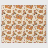 Superflorales Retro-Weihnachtsglück Geschenkpapier (Flach)