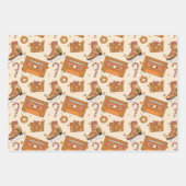 Superflorales Retro-Weihnachtsglück Geschenkpapier Set (Vorderseite 2)