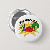 Superfood Funny Gemüse Puppe Button (Vorne & Hinten)