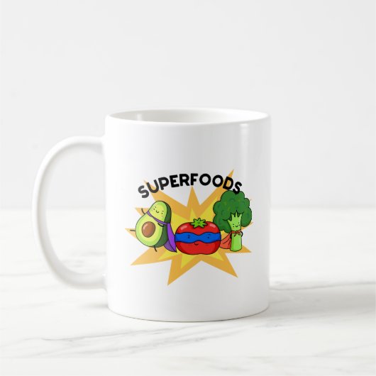 Superfood Funny Gemüse Puppe Kaffeetasse (Links)