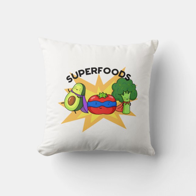 Superfood Funny Gemüse Puppe Kissen (Vorderseite)