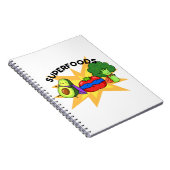 Superfood Funny Gemüse Puppe Notizblock (Rechte Seite)