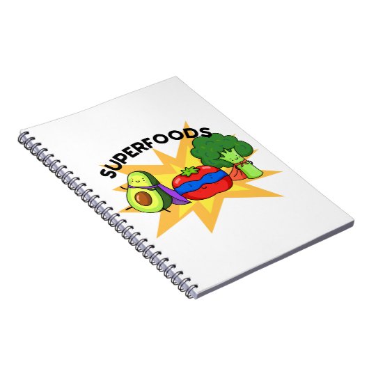 Superfood Funny Gemüse Puppe Notizblock (Rechte Seite)