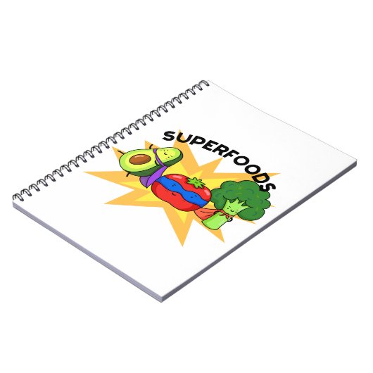 Superfood Funny Gemüse Puppe Notizblock (Linke Seite)