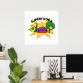 Superfood Funny Gemüse Puppe Poster (Heimbüro)