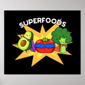 Superfood Funny Gemüse Puppe Poster (Vorne)