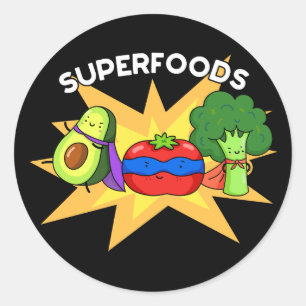 Superfood Funny Gemüse Puppe Runder Aufkleber