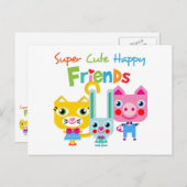 Superfriends.png Postkarte (Vorne/Hinten)