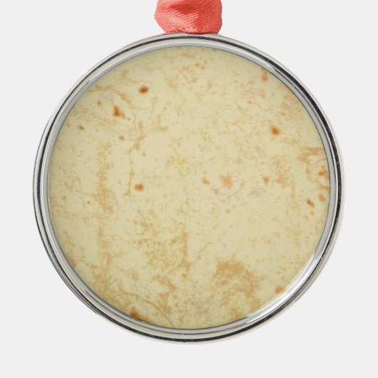 Superfrisches Mehl Tortilla Textur Masa bueno Silbernes Ornament (Vorne)