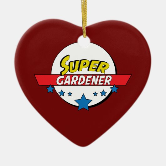 Supergärtner, #gardener keramik ornament (Vorne)