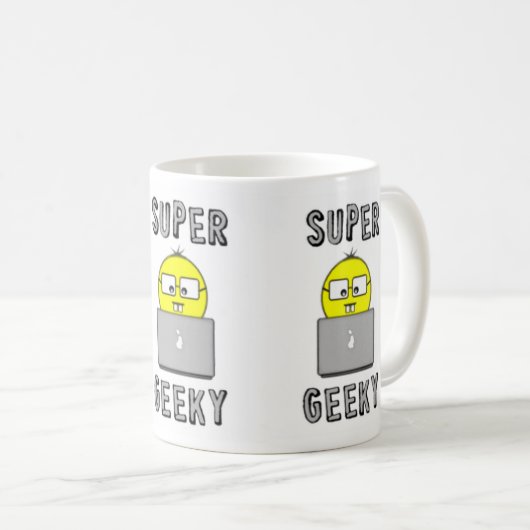 SuperGeektech-Computer-Tasse Kaffeetasse (VorderseiteRechts)
