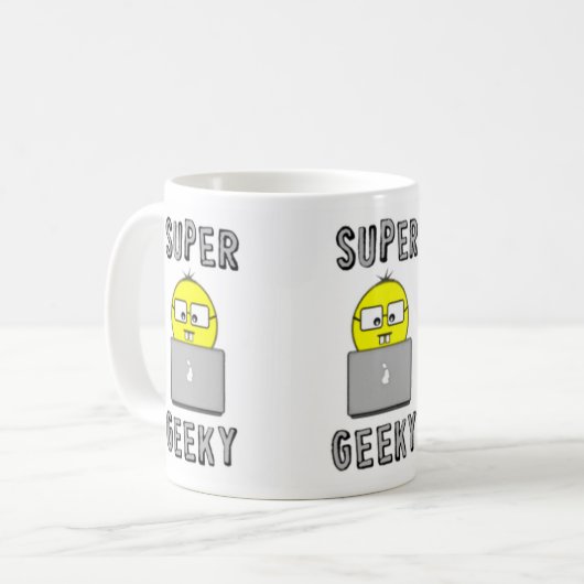SuperGeektech-Computer-Tasse Kaffeetasse (Vorderseite Links)