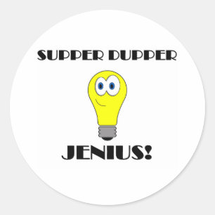 SuperGenious? Runder Aufkleber