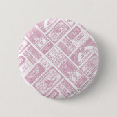 Supergirl Admit One Pattern Pink Button (Vorderseite)