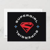 Supergirl Age of Heroes Circle S-Shield Postkarte (Vorne/Hinten)