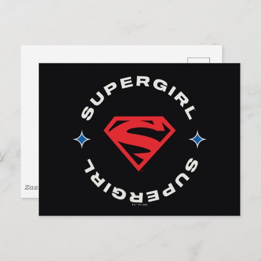 Supergirl Age of Heroes Circle S-Shield Postkarte (Vorne/Hinten)