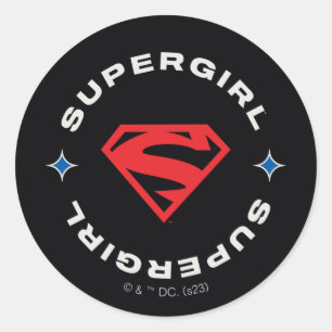 Supergirl Age of Heroes Circle S-Shield Runder Aufkleber