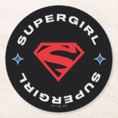 Supergirl Age of Heroes Circle S-Shield Runder Pappuntersetzer (Vorderseite)