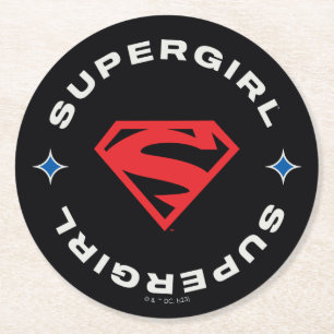 Supergirl Age of Heroes Circle S-Shield Runder Pappuntersetzer