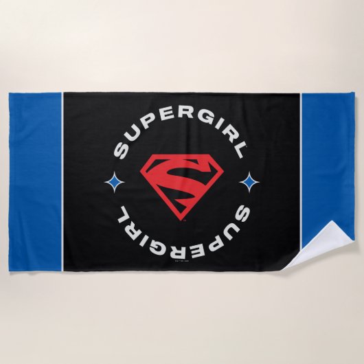 Supergirl Age of Heroes Circle S-Shield Strandtuch (Vorderseite)