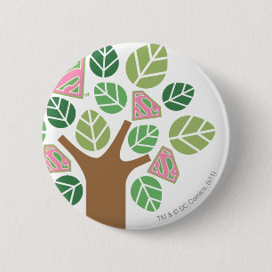Supergirl All Natural Tree Button
