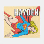 Supergirl auf Achse Fleecedecke (Vorderseite (Horizontal))