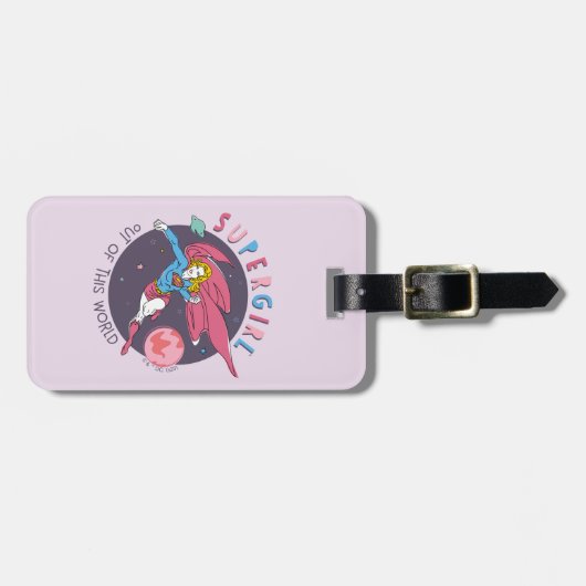 Supergirl aus dieser Welt Retro Grafik Gepäckanhänger (Vorderseite horizontal)