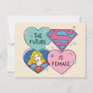 Supergirl aus dieser Welt Retro Grafik Mitteilungskarte