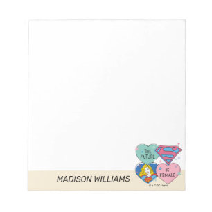 Supergirl aus dieser Welt Retro Grafik Notizblock