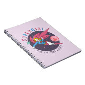 Supergirl aus dieser Welt Retro Grafik Notizblock (Rechte Seite)