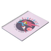 Supergirl aus dieser Welt Retro Grafik Notizblock (Linke Seite)