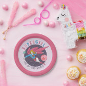 Supergirl aus dieser Welt Retro Grafik Pappteller (Party)