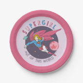 Supergirl aus dieser Welt Retro Grafik Pappteller (Vorderseite)