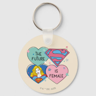 Supergirl aus dieser Welt Retro Grafik Schlüsselanhänger