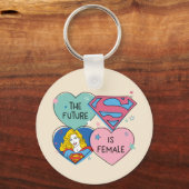 Supergirl aus dieser Welt Retro Grafik Schlüsselanhänger (Rückseite)