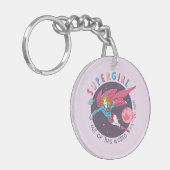 Supergirl aus dieser Welt Retro Grafik Schlüsselanhänger (Vorderseite links)