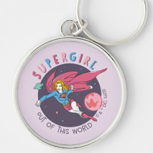 Supergirl aus dieser Welt Retro Grafik Schlüsselanhänger