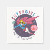 Supergirl aus dieser Welt Retro Grafik Serviette (Vorderseite)