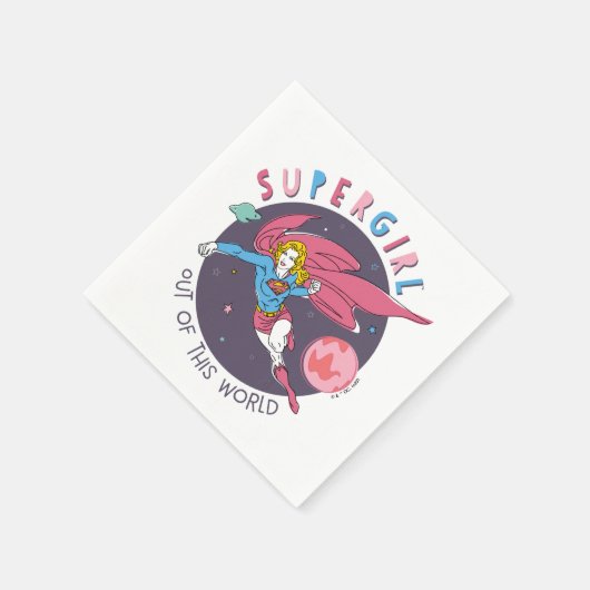 Supergirl aus dieser Welt Retro Grafik Serviette (Ecke)