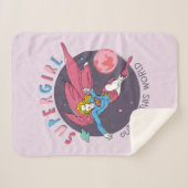 Supergirl aus dieser Welt Retro Grafik Sherpadecke (Vorderseite (Horizontal))