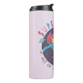 Supergirl aus dieser Welt Retro Grafik Thermosbecher (Nach links gedreht)