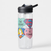 Supergirl aus dieser Welt Retro Grafik Trinkflasche (Links)