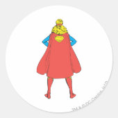 Supergirl Back View Runder Aufkleber (Vorderseite)