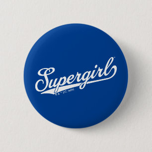 Supergirl Baseball All-Star-Logo Button