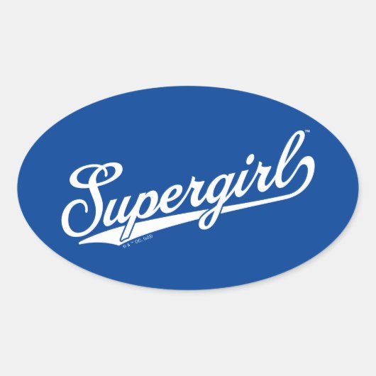 Supergirl Baseball All-Star-Logo Ovaler Aufkleber (Vorderseite)