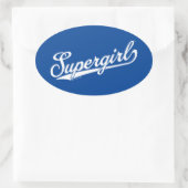 Supergirl Baseball All-Star-Logo Ovaler Aufkleber (Tasche)