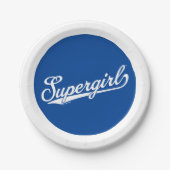 Supergirl Baseball All-Star-Logo Pappteller (Vorderseite)