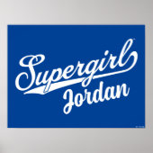 Supergirl Baseball All-Star-Logo Poster (Vorne)
