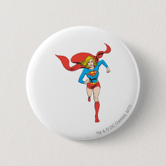 Supergirl bereit zum Gehen Button (Vorderseite)