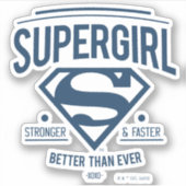 Supergirl besser als je zuvor Retro Graphic Aufkleber (Vorderseite)